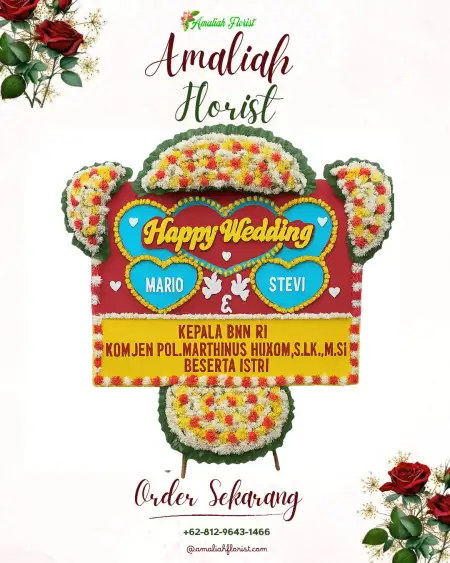 Papan Bunga Pernikahan Mungkajang